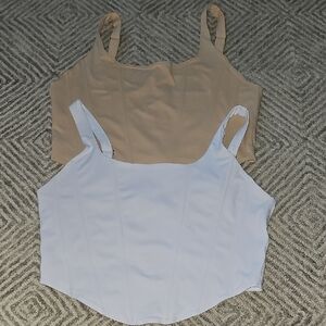 Set of 2 ReoRia Womens Corset Tops